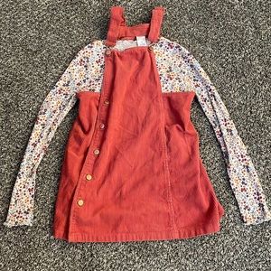 Girls overall skirt outfit